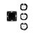 Shelly Wall Switch 2 Button Black with compatible Shelly relay holders