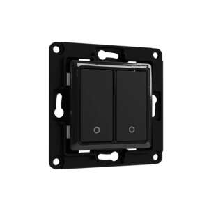 Shelly Wall Switch 2xBtn Black, smart home switch, black, 2 buttons - Shelly