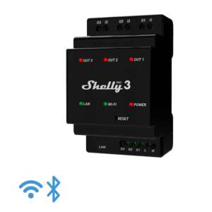 Shelly Pro 3 Inteligentne przekaźniki, 3-kanałowe, Wi-Fi, Ethernet, Bluetooth - Shelly