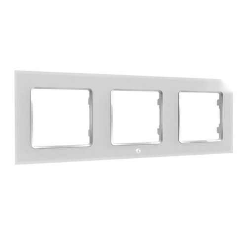Shelly 3-gang white light switch frame, wall mounting