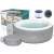 Bestway Lay-Z-Spa St. Lucia inflatable hot tub with air jets, cover, filter, pump, and ChemConnect