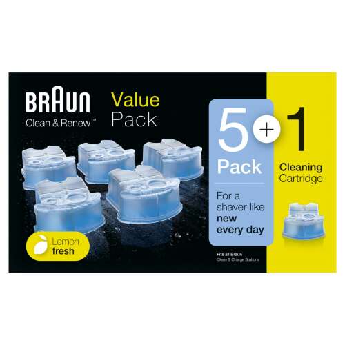 Cartuș de curățare Braun Clean & Renew CCR 5+1, albastru 58133322