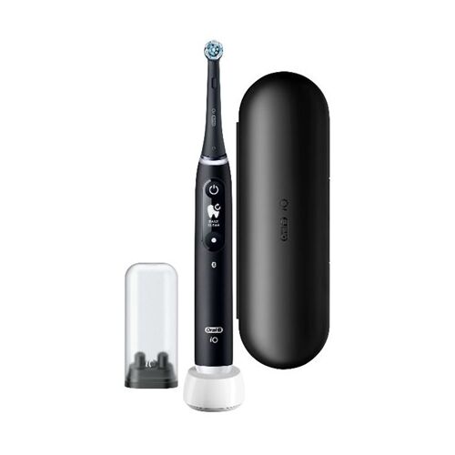 Oral-B iO6 Fekete elektromos fogkefe utazótokkal és töltőállomással