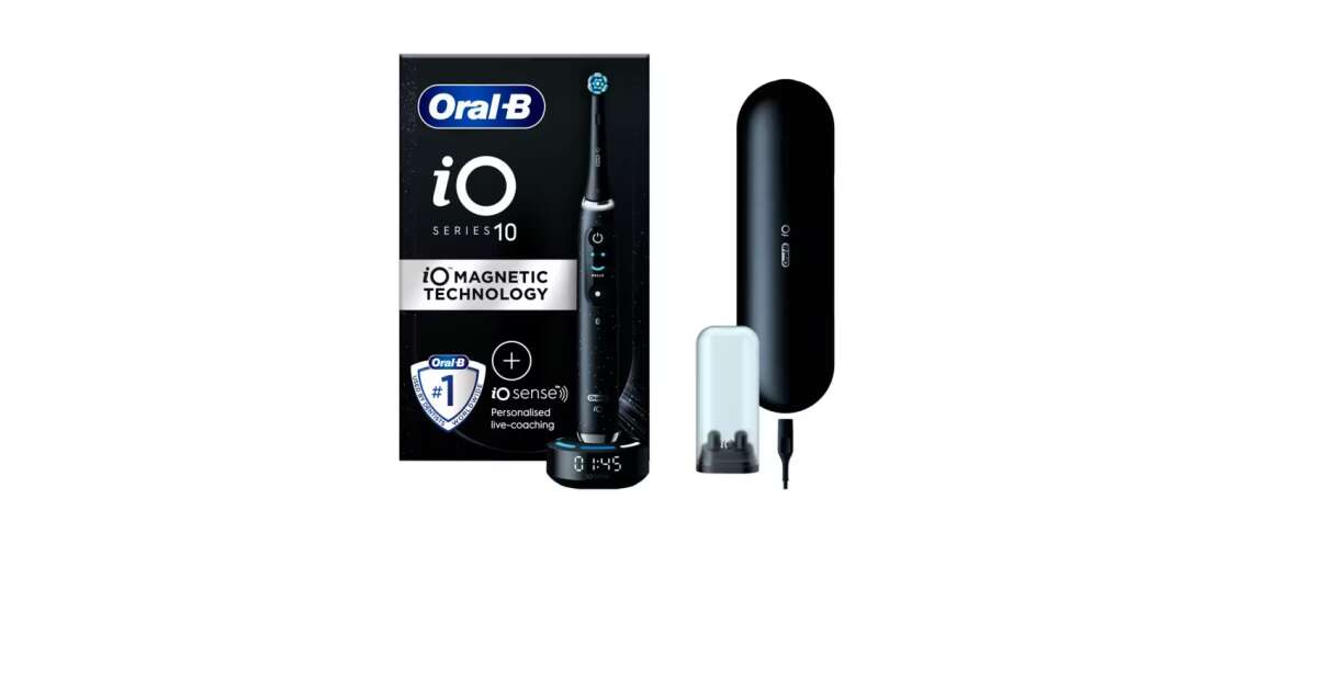 Oral-B iO10 Cosmic Black Electric Toothbrush, Black | Pepita.com