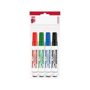 ICO Whiteboard-Marker, 4er Pack, rot, grün, blau, schwarz - Tafel- & Flipchart-Marker
