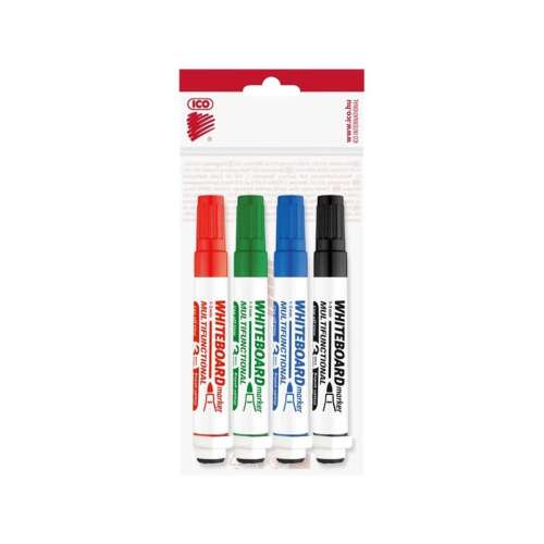 ICO Whiteboard-Marker, 4er Pack, rot, grün, blau, schwarz