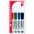 ICO Whiteboard-Marker, 4er Pack, rot, grün, blau, schwarz, magnetischer Radierer