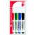 ICO Whiteboard-Marker, 4er Pack, rot, grün, blau, schwarz, magnetischer Radierer