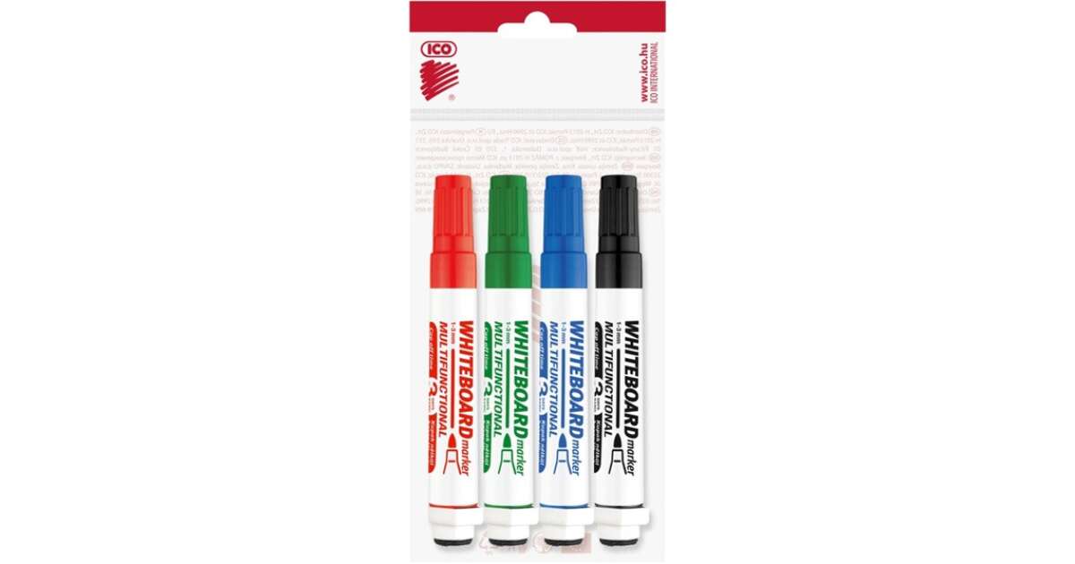 Tablă albă multifuncțională color ICO Markeraser 4pcs (9580084000) 85167445