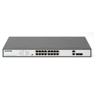 ZUB Digitus DN-95342-1 16 port gyors Ethernet PoE kapcsoló 2 kombinált porttal - Digitus