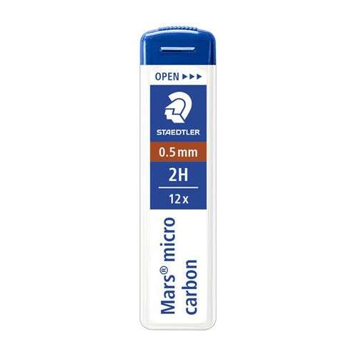 STAEDTLER Mars Micro Carbon 250 2H ceruzabetét, 0,5 mm, 12 db-os csomag - Ceruzabetét