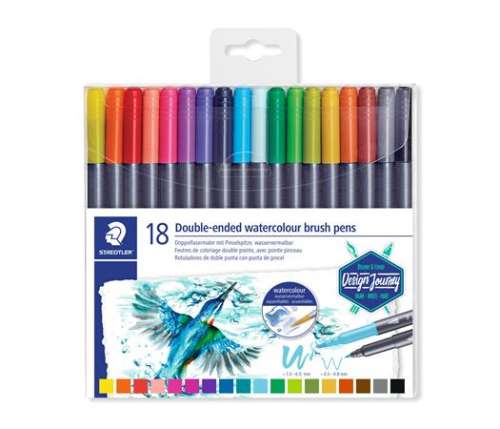 Staedtler Marsgraphic Duo Double-ended Double-ended Brush Pen Set 18pcs