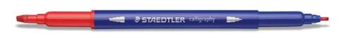 STAEDTLER Calligraphy double-ended calligraphy pen, red