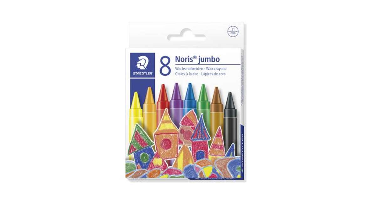 STAEDTLER Crayons, STAEDTLER "Noris Jumbo 229", 8 different  colours