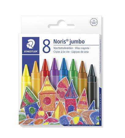 STAEDTLER Wachsmalkreide, STAEDTLER "Noris Jumbo 229", 8 verschiedene Farben