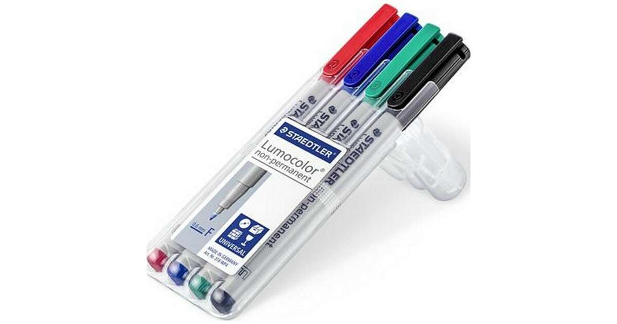 STAEDTLER Non-alcohol marker set, OHP, 0.6 mm, STAEDTLER "Lumocolor® 316 F", 4 different colours 32211078