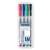 Staedtler Lumocolor non-permanent marker set, 4 colors, 0.6mm, fine tip, for overhead projector