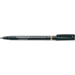 STAEDTLER Alkoholos marker, 0,6 mm, F, STAEDTLER "Lumocolor Special 319", fekete