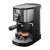 Bestron AES800STE espresso maker, black and silver, side view