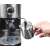 Bestron AES800STE espresso maker, black and silver, milk frothing