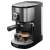 Bestron AES800STE espresso maker, black and silver, side view