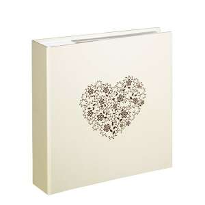 HAMA 2002 "ANZIO" 10x15/200 Fotoalbum, weiß mit Blumenherz-Design - Innenarchitektur