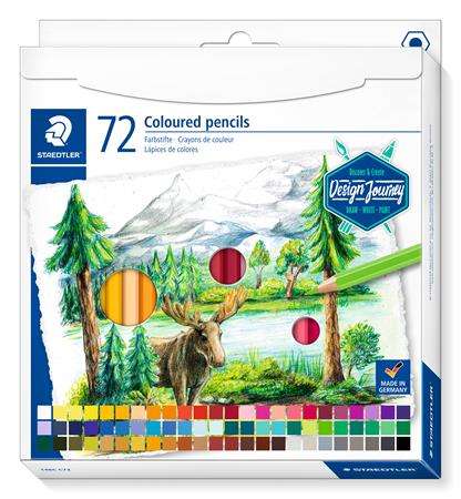 Staedtler Design Journey Set de creioane colorate hexagonale (72 de bucăți)