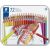 STAEDTLER 72-piece colored pencil set in metal box, hexagonal, for drawing and coloring