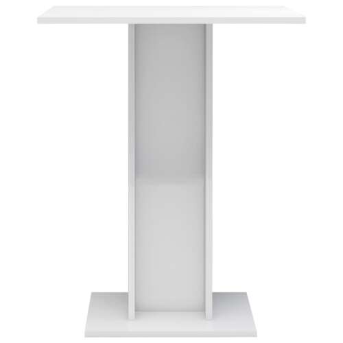 Magasfényű fehér forgácslap bisztróasztal 60 x 60 x 75 cm