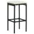 Kertbútor - Polyrattan Bárszett - 7 részes - Fekete 58202517