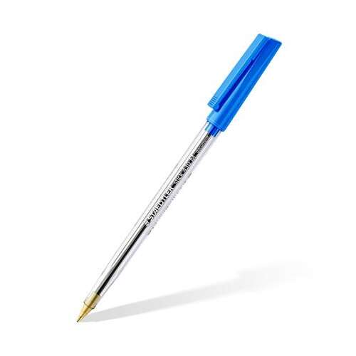 STAEDTLER Guľôčkové pero, 0,5 mm, viečko, STAEDTLER "Stick 430 M", modrá