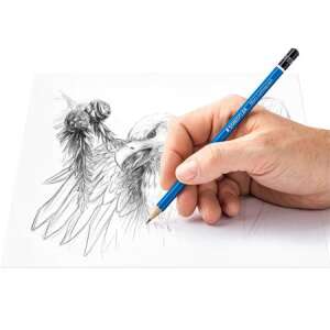 Hand using a Staedtler Mars Lumograph 100 pencil to draw an eagle - STAEDTLER Graphite Pencil