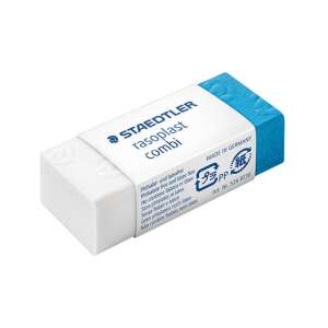 STAEDTLER Rasoplast Combi eraser, white and blue, made in Germany - Eraser