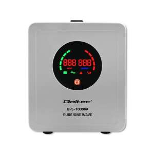 Qoltec Pure Sine Wave Vonal interaktív UPS, elülső nézet kijelzővel - Qoltec