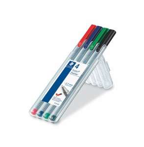 STAEDTLER Fineliner-Set, 0,3 mm, STAEDTLER "Triplus 334", 4 verschiedene Farben 31553885 Fineliner