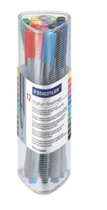 STAEDTLER Tűfilc készlet, 0,3 mm, STAEDTLER "Triplus 334", 12 különböző szín