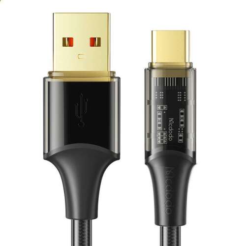 Mcdodo CA-2090 USB-C - USB kábel, fekete, 1,2m, 6A, 100W gyors töltés - Mcdodo