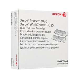 Xerox Phaser 3020 and WorkCentre 3025 Dual Pack Print Cartridge, 106R03048 - Xerox