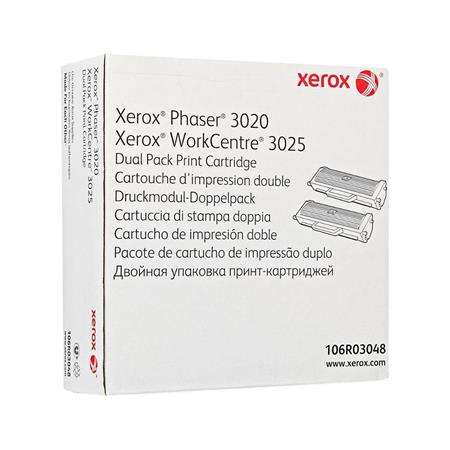 Xerox Phaser 3020 and WorkCentre 3025 Dual Pack Print Cartridge, 106R03048