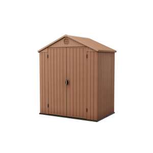 Căsuță de grădină Darwin din plastic, 6x4, maro 58268483 - Dulapuri si lazi depozitare gradina