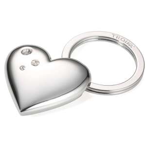 TROIKA szív alakú kulcstartó Swarovski kristályokkal - Troika