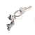 Troika motorcycle keychain with helmet charm