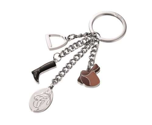 TROIKA Horse Keychain with 4 Charms