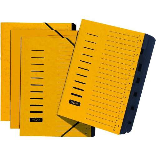 Pagna A4 7-Fachordner mit A-Z-Register in Gelb