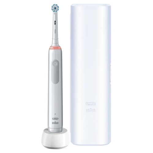 Oral-B Pro3 3500 Electric Toothbrush with Sensi Clean Head + Travel Case, Grey 111309593