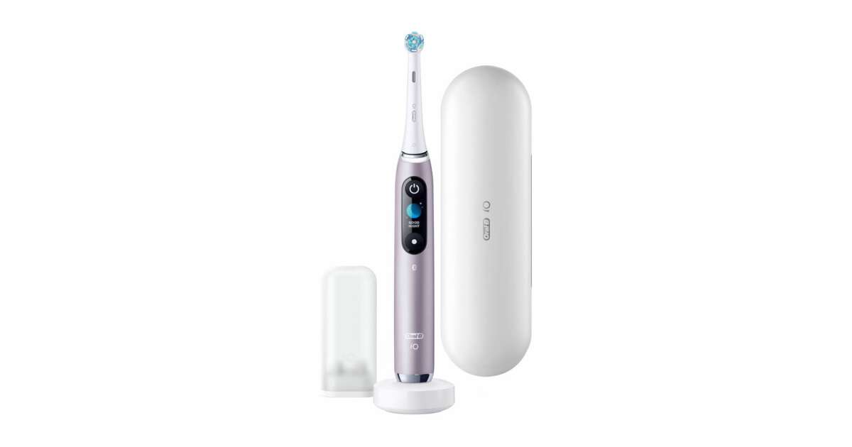 Oral-B iO Series 9 Electric Toothbrush with 4 Brush Heads, Rose Quartz, for  Adults and Children 3+