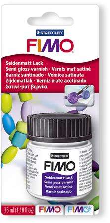 FIMO Seidenmatt Lack, 35 ml, semi gloss varnish, matte varnish, satin varnish, for polymer clay, craft projects, art supplies