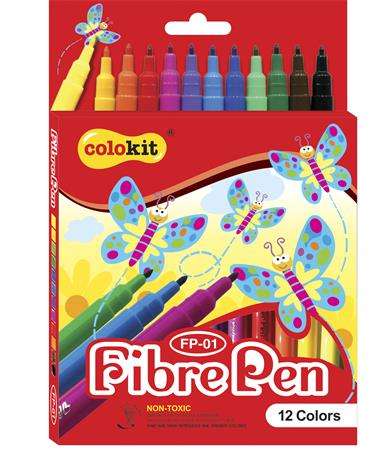 COLOKIT Filzstift-Set, COLOKIT "FibrePen", 12 verschiedene Farben
