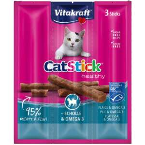 Vitakraft CatStick Healthy Limba & Omega 3 Gustări pentru Pisici, 3 Batoane - Recompense pentru pisici