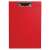 FLEXOFFICE A4 Clipboard, red, with clip